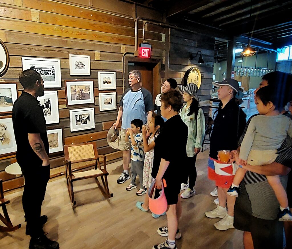 A family from Maryland, staying at Condado Vanderbilt, enjoys an exclusive backstage tour at *Ron del Barrilito*, the world’s finest rum distillery. Captured by their guide and ambassador, this moment showcases their engagement with Puerto Rico's rich heritage and craftsmanship while enjoying thier Bucketlist Tours' Ageless Elegance, Heritage & Spirits. This experience combine a * Capitol Building Grounds Tour*, a *historic Old San Juan tour*, a *distillery tour*, an *African Heritage tour* and a exclusive access to historic hotels; and was part of their Discover Puerto Rico 3 Day package is the only of its kind, offering an exclusive and unique package delivering the top 10 items of any Puerto Rico Vacation Bucketlist offered offered from San Juan, Dorado, Rio Grande, Isabela and Ponce.